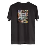 تیشرت مردانه طرح GTAV رنگ مشکی- نهایت خرید