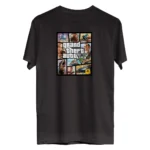 تیشرت مردانه طرح GTAV رنگ مشکی- نهایت خرید