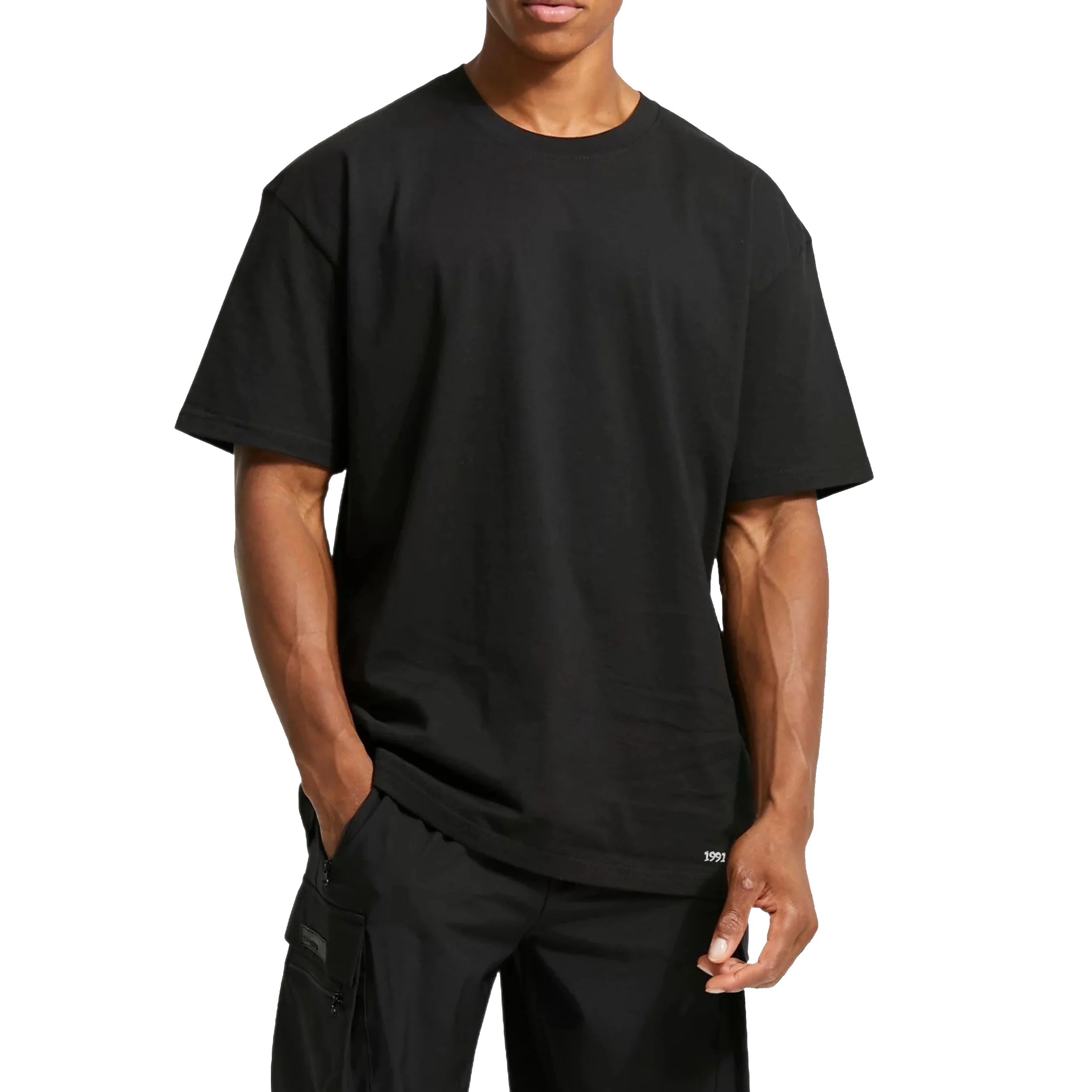 تی شرت اورسایز مردانه نوزده نودیک مدل TS63 B- نهایت خرید