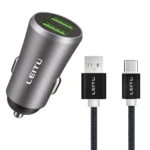 شارژر فندکی لیتو مدل c-c11 به همراه کابل تبدیل USB-C- نهایت خرید