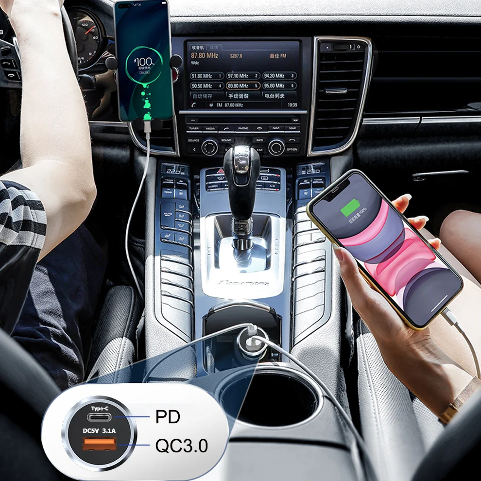 شارژر فندکی لیتو مدل LC-C10 به همراه کابل تبدیل USB-C- نهایت خرید