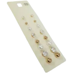 پک اقتصادی هشت جفتی گوشواره زنانه گلگوش با مروارید و نگین زیرکنیا برند iam تحت لیسانس آلمان