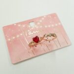 پک دو عددی انگشتر قلبی و نگین باگتی ، کار فوق‌العاده زیبا و درخشان