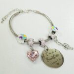 دستبند پاندورا نقره ای آویز استیل ، فوق العاده ترند و خوشگل ، فری سایز