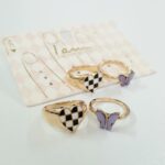 پک دو عددی انگشتر قلب و پروانه ، کار فوق‌العاده زیبا و فانتزی